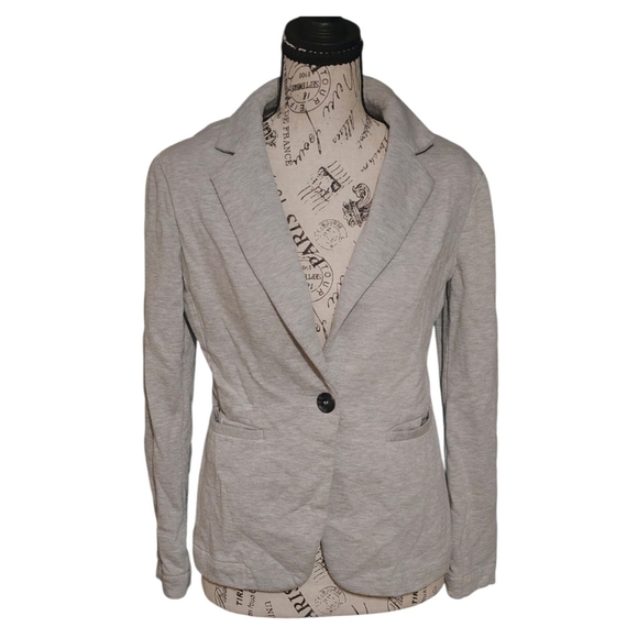 Halogen Jackets & Blazers - Halogen, Heather Grey Knit Single Button Blazer, Size X-Small